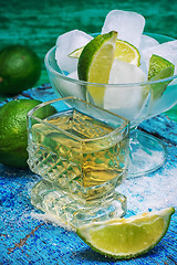 Image showing alcoholic cocktail with additions of lime