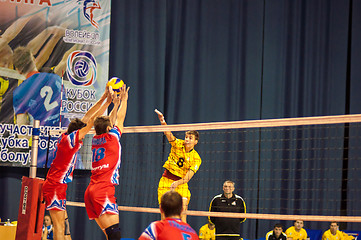 Image showing The game of volleyball