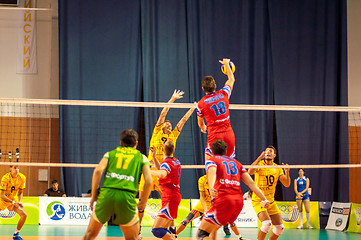 Image showing The game of volleyball