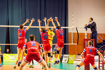 Image showing The game of volleyball