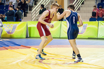 Image showing Youth competitions on sporting wrestling