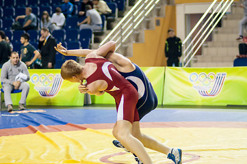 Image showing Youth competitions on sporting wrestling