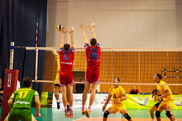 Image showing The game of volleyball