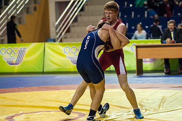 Image showing Youth competitions on sporting wrestling