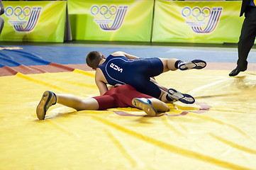 Image showing Youth competitions on sporting wrestling