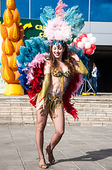 Image showing The girl at the celebration of the city