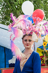 Image showing The girl at the celebration of the city