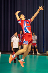 Image showing The game of volleyball