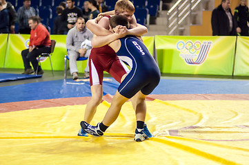 Image showing Youth competitions on sporting wrestling