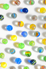 Image showing colorful glass marbles 