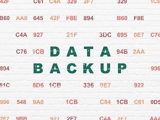 Image showing Data concept: Data Backup on wall background