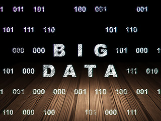 Image showing Data concept: Big Data in grunge dark room