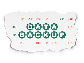 Image showing Information concept: Data Backup on Torn Paper background