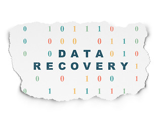 Image showing Information concept: Data Recovery on Torn Paper background