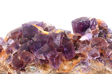 Image showing violet fluorite cubes