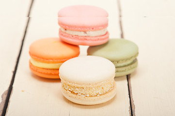 Image showing colorful french macaroons 