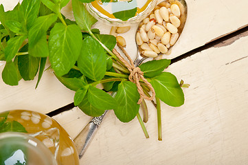 Image showing Arab traditional mint and pine nuts tea