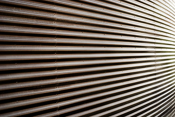 Image showing Covering of corrugated iron wall