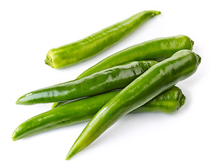 Image showing green chili peppers