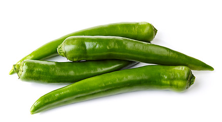 Image showing green chili peppers