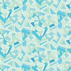 Image showing Vector blue mosaic abstraction. Seamless background