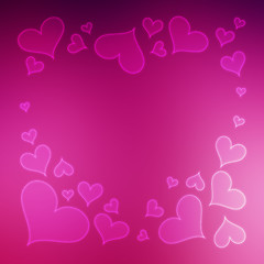 Image showing Blurred Valentine’s Day Hearts Background