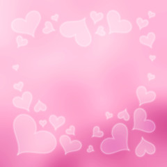 Image showing Blurred Valentine’s Day Hearts Background