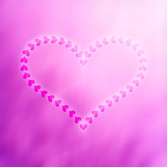 Image showing Blurred Valentine’s Day Hearts Background