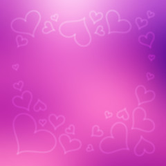 Image showing Blurred Valentine’s Day Hearts Background