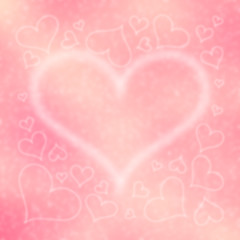 Image showing Blurred Valentine’s Day Hearts Background