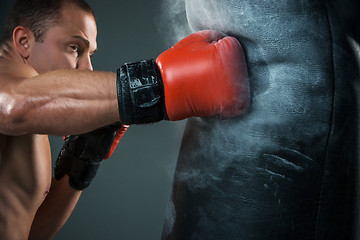 Image showing Young Boxer boxing 