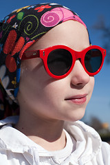 Image showing young girl in sunglasses