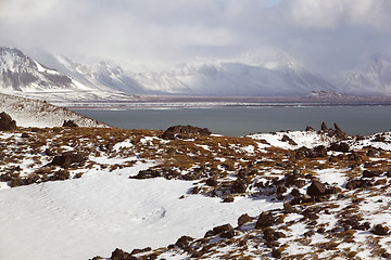 Image showing Impressive volcanic landscape on the Snaefellsnes peninsula