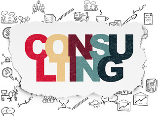 Image showing Finance concept: Consulting on Torn Paper background