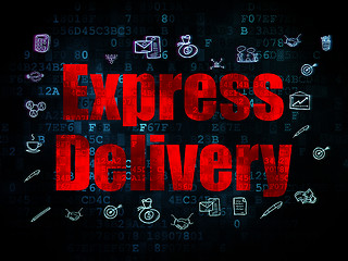 Image showing Business concept: Express Delivery on Digital background