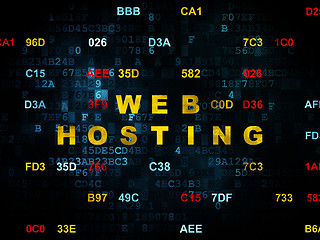 Image showing Web development concept: Web Hosting on Digital background