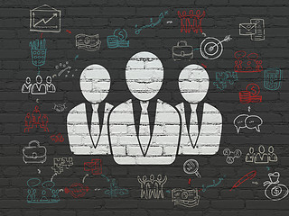 Image showing Business concept: Business People on wall background