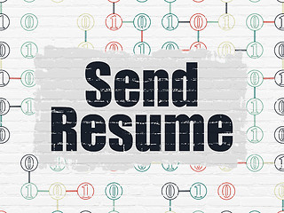 Image showing Business concept: Send Resume on wall background