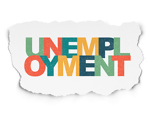 Image showing Business concept: Unemployment on Torn Paper background