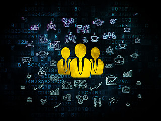 Image showing Business concept: Business People on Digital background