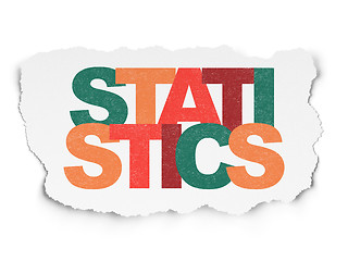 Image showing Finance concept: Statistics on Torn Paper background