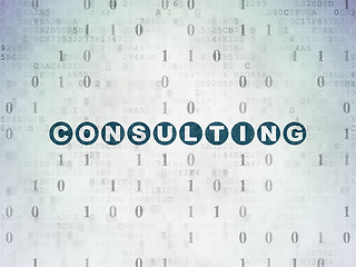 Image showing Finance concept: Consulting on Digital Paper background