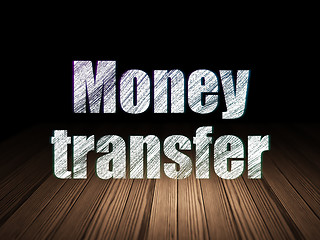 Image showing Finance concept: Money Transfer in grunge dark room