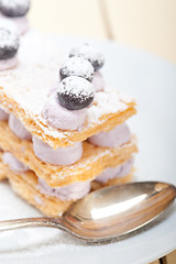 Image showing napoleon blueberry cake dessert 