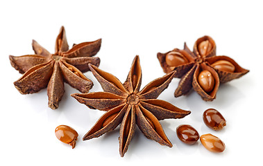 Image showing Star anise spice and seeds