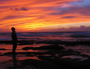 Image showing Amazed by sunset