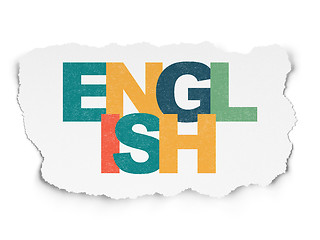 Image showing Education concept: English on Torn Paper background