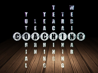 Image showing Education concept: word Coaching in solving Crossword Puzzle
