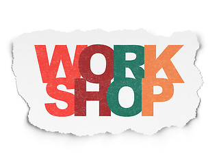 Image showing Education concept: Workshop on Torn Paper background