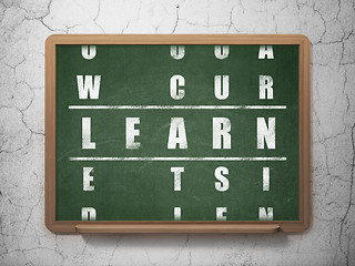 Image showing Education concept: word Learn in solving Crossword Puzzle